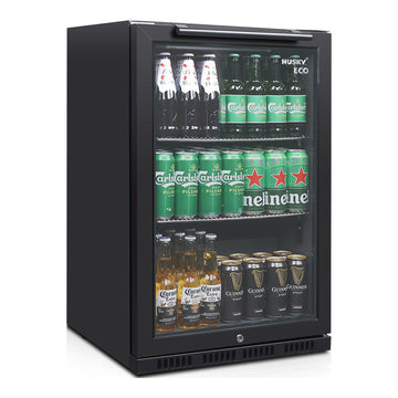 Husky 90L Single Door Homebar Drinks Chiller in Black (C1HECO840BKAU)