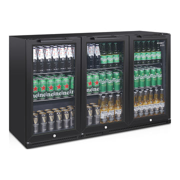 Husky 280L Eco Triple Door Back Bar Drinks Chiller in Black (C3HECO840BKAU)
