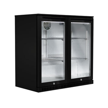 Husky 190L Double Door Alfresco Drinks Chiller With Anti-Condensation Doors In Black (ALF-C2-BLK-840)
