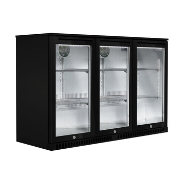 Husky 307L Triple Door Alfresco Drinks Chiller With Anti-Condensation Doors In Black (ALF-C3-BLK840)