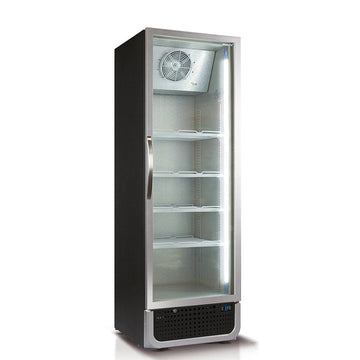 Husky 486L Single Glass Door Commercial Fridge in Black (C5PRO-H-BK-AUHU)