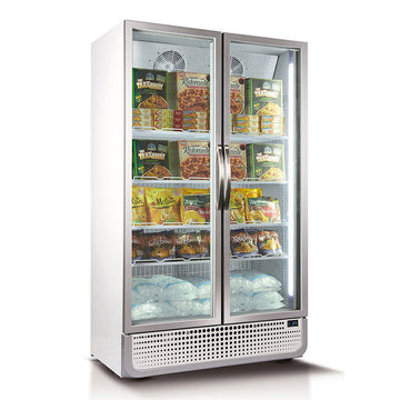 Husky 771L Double Glass Door Commercial Freezer in White (F10PRO-H-WH-AUHU)
