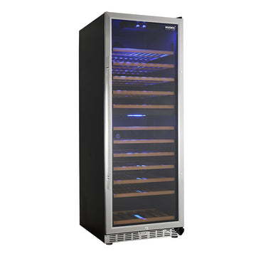 Husky Vino Pro 380L Dual Zone Freestanding Wine Fridge in S/Steel Door Trim (HUS-WC128D-ZY)