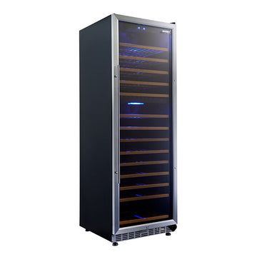 Husky Vino Pro 450L Dual Zone Freestanding Wine Fridge in S/Steel Door Trim (HUS-WC168D-ZY)