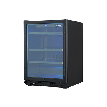 Husky Riserva 154L Drinks Chiller in Matt Black - Left Hand Hinge (HUSDSC54MBZYLH)