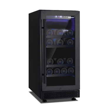 Husky Riserva 80L Dual Zone Wine Fridge in Matt Black (HUSWS33DMBZY)